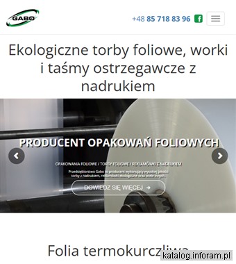 Producent Opakowań Foliowych Gabo