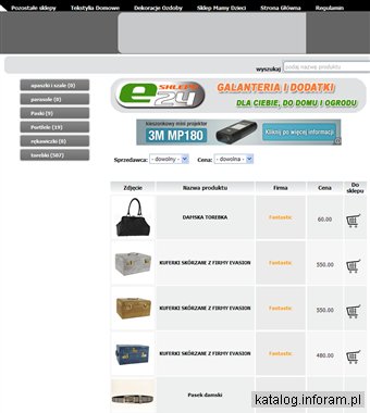 Galanteria i dodatki sklepy e-trade24 portfele, torebki, paski, rękawiczki, czapki, okulary