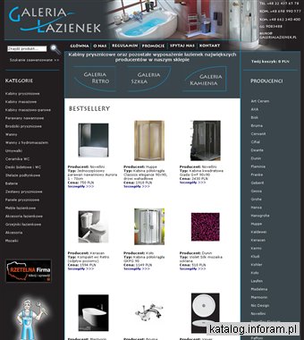 Wyposażenie łazienek: umywalki, kabiny prysznicowe - Grohe, Novellini, Ronal, mozaika Dunin, Huppe