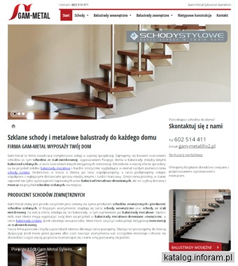 GAM-METAL balustrady wewnętrzne szklane Łódź
