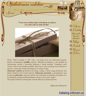 Gift oferuje pakowanie prezentów i pudełka