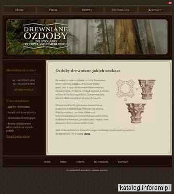 Drewniane ozdoby do stolarki budowlanej i meblowej