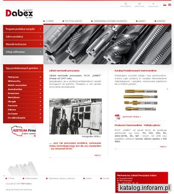 Produkcja narzędzi skrawających do metalu - DABEX