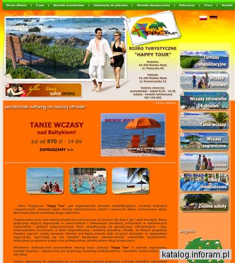 Turnusy rehabilitacyjne Biuro Turystyczne Happy Tour Bielsko-Biała wczasy kolonie obozy