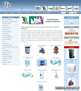 Kosze, pojemniki na odpady - higiena.pandp.pl