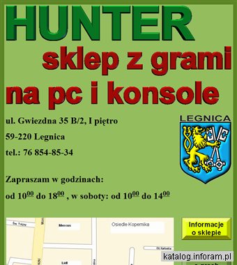 Hunter - sprzedaż gier komputerowych i na konsole