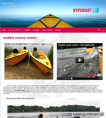 Poziome rowery wodne - HYPEBOAT