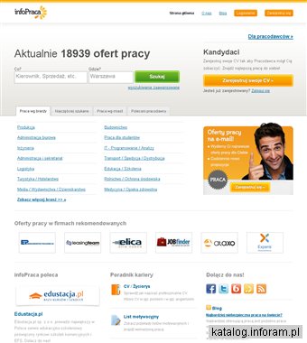 Najnowsze Oferty pracy w Polsce i za granicą - infoPraca