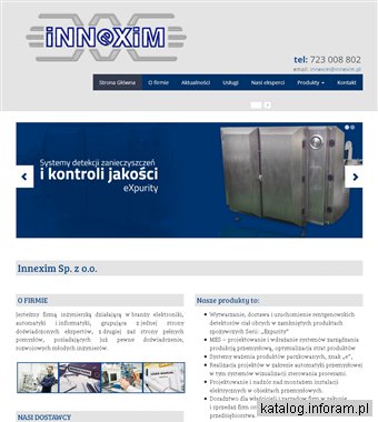 INNEXIM Systemy kontroli jakości produktu spożywczego