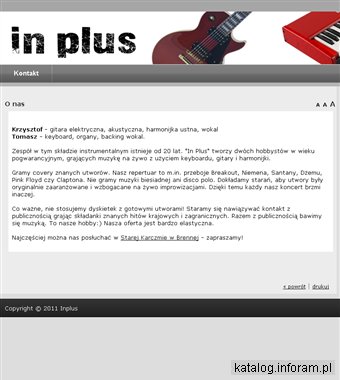 In Plus - oficjalna strona zespołu