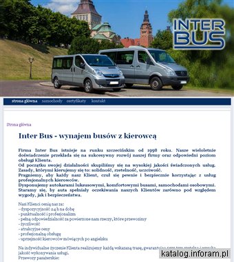 INTER-BUS wynajem busa Szczecin