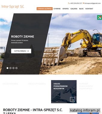 Usługi koparką Sanok - intrasprzet.pl