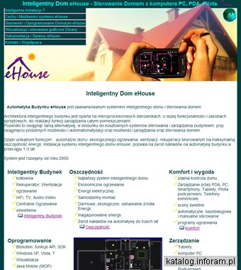 Inteligentny dom, Inteligentny Budynek. eHouse sterowanie domem
