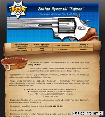 Zakład Rymarski Kajman. Kabury do broni, ładownice, kamizelki taktyczne