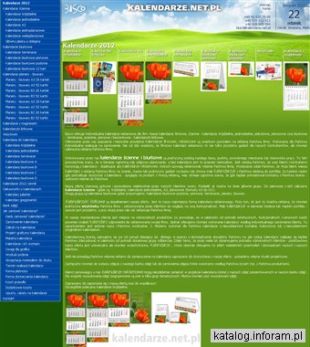 Kalendarze reklamowe, kalendarze trójdzielne