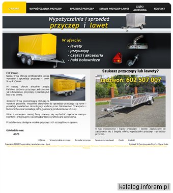 Sprzedaż oraz wypożyczalnia przyczep