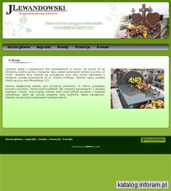 ZAKŁAD KAMIENIARSKO-BETONIARSKI JERZY LEWANDOWSKI nagrobki Łomża