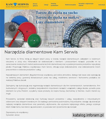 Sprzedaż i regeneracja narzędzi diamentowych KamSerwis