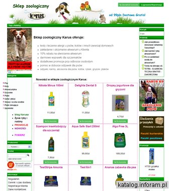 Sklep zoologiczny i akwarystyczny Karus