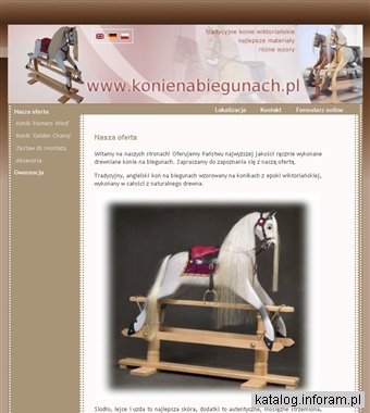 Tradycyjne drewniane koniki na biegunach