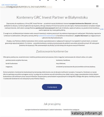 kierownik budowy Białystok kontenery.bialystok.pl