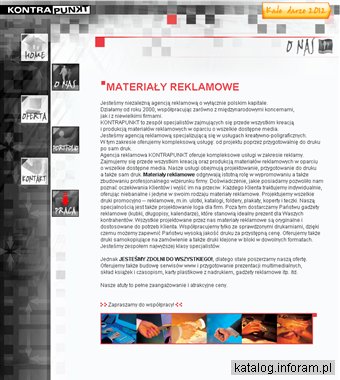 Agencja reklamowa KONTRAPUNKT - materiały reklamowe Warszawa