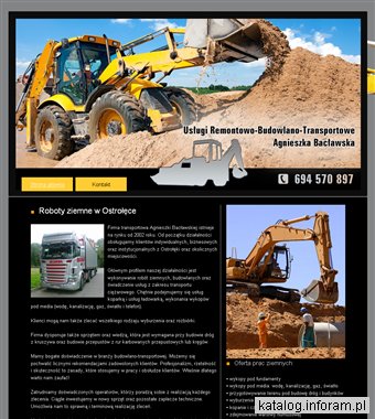 BACŁAWSKA AGNIESZKA usługi koparką Ostrołęka