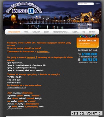 OŚRODEK SZKOLENIA KIEROWCÓW KOSZELA kurs na instruktora nauki jazdy