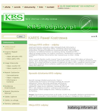 Dane z KRS w miejscowości Warszawa