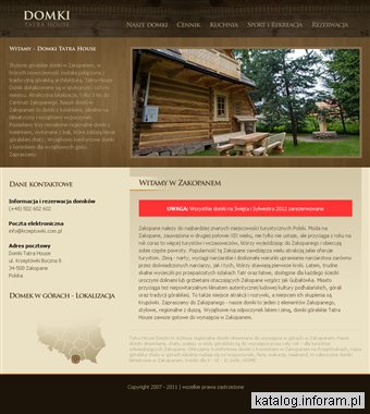 Domki w zakopanem