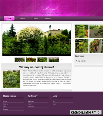 Szkółka krzewów i drzewek ozdobnych - Rozenek