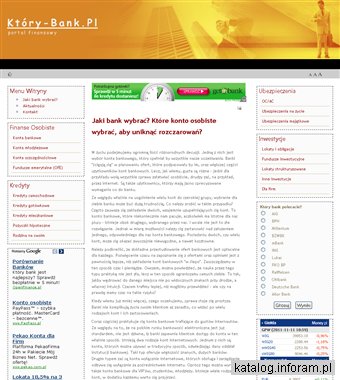 Który bank, jaki bank wybrać, który najlepszy - serwis finansowy