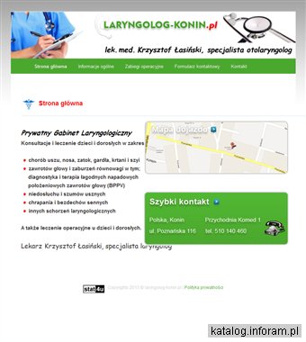 Krzysztof Łasiński laryngolog Konin