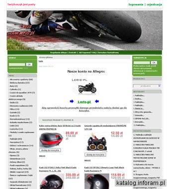 Sklep motocyklowy i samochodowy leris.pl - części i akcesoria motoryzacyjne
