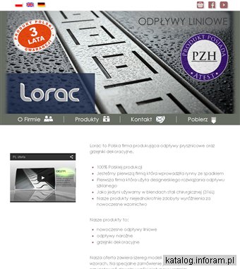 Lorac - odpływy liniowe