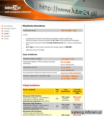 Lubin 24. pl - tanie rozwiązania reklamowe