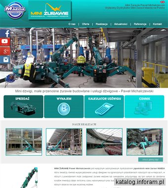 Mini Żurawie wynajem mini dźwigów