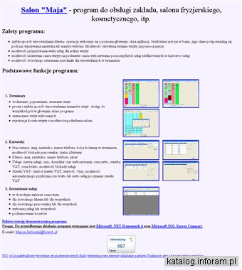 Salon Maja- program do obsługi salonu fryzjerskiego, kosmetycznego, itp.