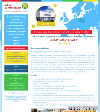 Przedszkole językowe MAŁY EUROPEJCZYK najlepsze w mieście Warszawa