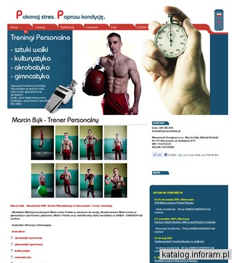 Trener personalny WARSZAWA - sporty walki, akrobatyka, kulturystyka