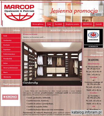 Szafy wnękowe Komandor - marcop meble