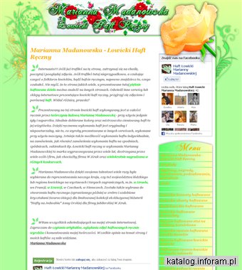 Marianna Madanowska - polskie łowickie hafty ręczne