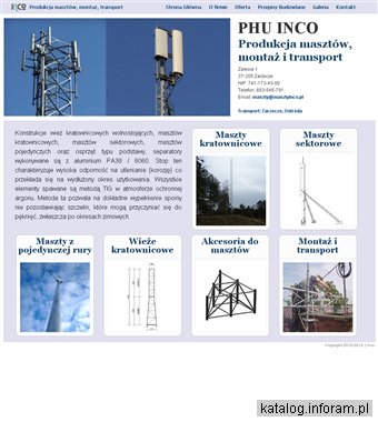 Inco - Wieże, maszty kratownicowe aluminiowe