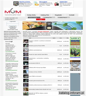 Mazowiecka Giełda Maszyn - vortal maszynowy