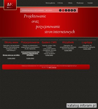 MAT-kom Projektowanie stron www, wizytówki, logotypy