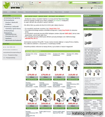 Grow Shop nawozy, podłoża, zestawy namiotowe