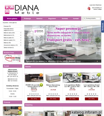 Łóżka tapicerowanie - Meble Diana