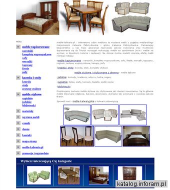 Meble-kalwaria.pl - Internetowy salon meblowy - meble tapicerowane, krzesła, sypialnie