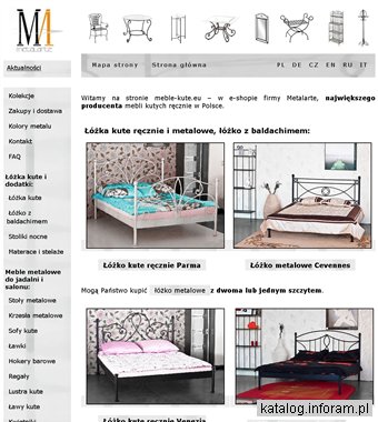 Stylowe meble metalowe - łóżka kute, stoły i krzesła