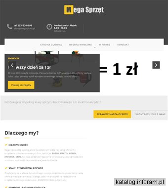 Sprzęt budowlany wynajem Wrocław - megasprzet.pl